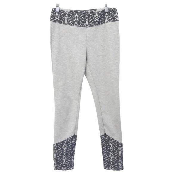 Anthropologie Pure + Good Gray‎ Jacquard-Trimmed Leggings Small Workout Gym - Picture 2 of 6